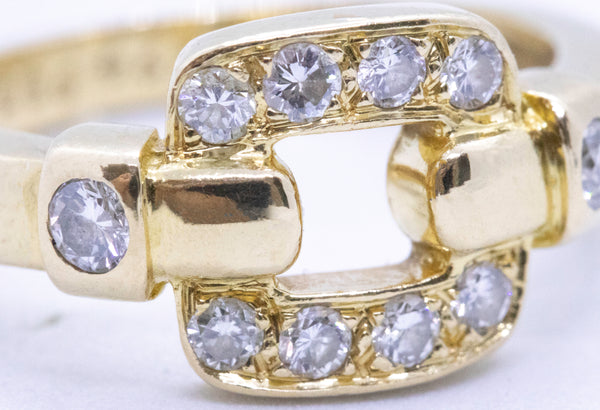 CARTIER, PARIS NYMPHEA DIAMONDS 18 KT GOLD RING