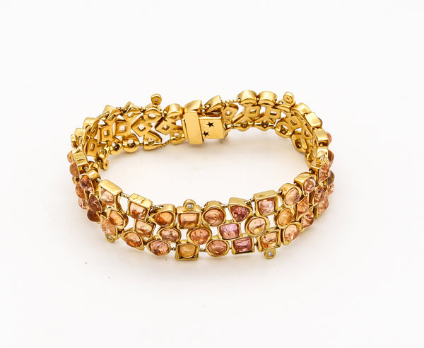 H. Stern Gem Set Flexible Bracelet In 18Kt Yellow Gold With 58.68 Cts In Gemstones