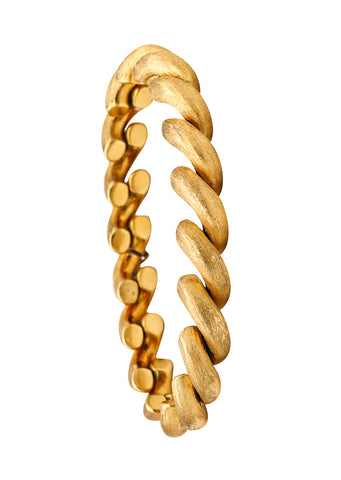 *Buccellati Mario 1960 Milan Vintage San Marcos Bracelet in Textured 18 Kt Yellow Gold