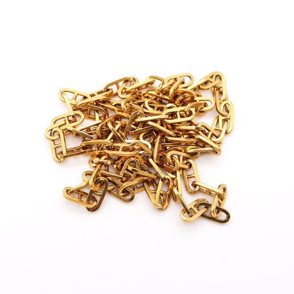 *UnoAerre 1970 Italian Vintage mariner long chain in Solid 18 kt yellow gold