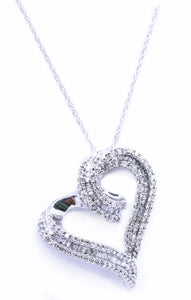 CLASSIC 10 KT CHAINED HEART WITH 2.16 Cts DIAMONDS