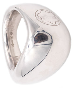 MONTBLANC SCULPTURAL MASSIVE DOME UNISEX RING IN .925 STERLING SILVER