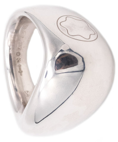 MONTBLANC SCULPTURAL MASSIVE DOME UNISEX RING IN .925 STERLING SILVER