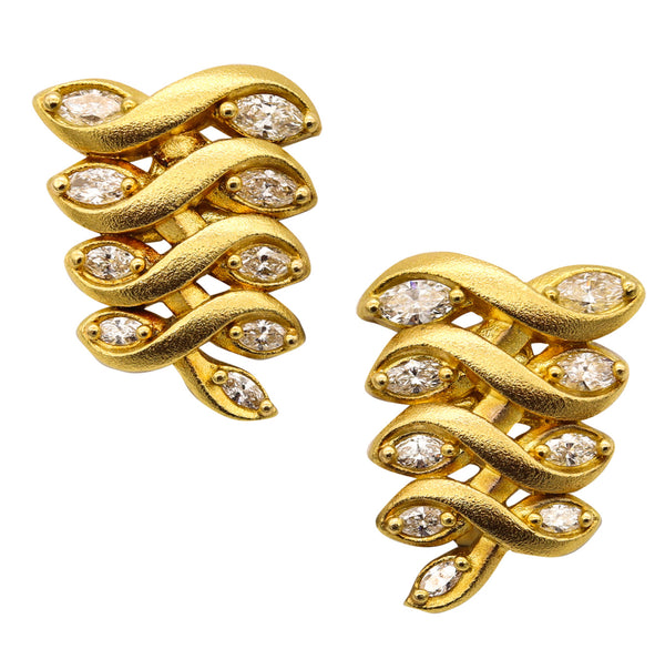 Paul Morelli Convertible Earrings In 18Kt Yellow Gold With 3.12 Cts In VS Diamonds