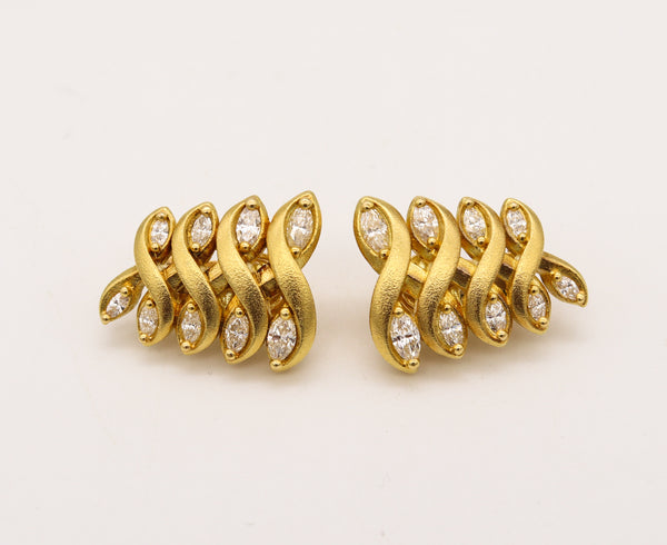 Paul Morelli Convertible Earrings In 18Kt Yellow Gold With 3.12 Cts In VS Diamonds