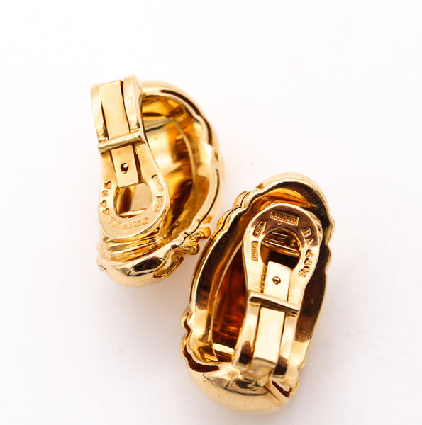 Bvlgari Roma Double X Clip On Earrings In Solid 18Kt Yellow Gold