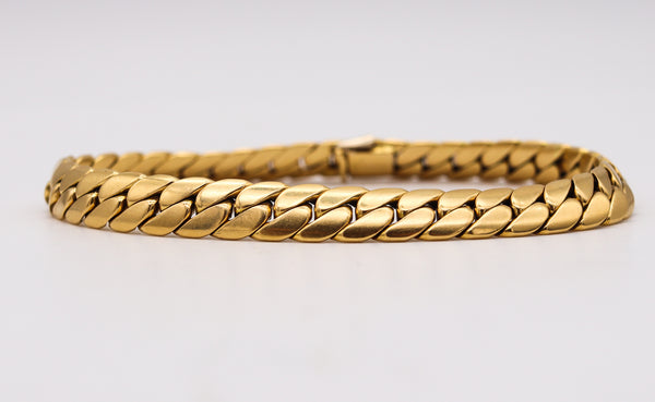 Cartier Paris 1970 Flat Curb Links Bold Bracelet In Solid 18Kt Yellow Gold