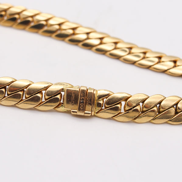 Cartier Paris 1970 Flat Curb Links Necklace In Solid 18Kt Yellow Gold