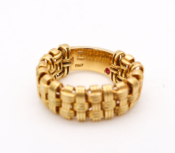 *Roberto Coin Iconic Appassionata Braided Ring in solid 18 kt Yellow Gold