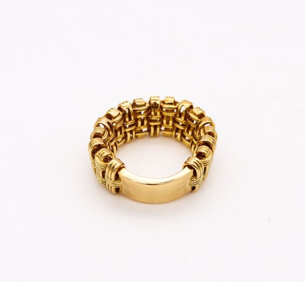 *Roberto Coin Iconic Appassionata Braided Ring in solid 18 kt Yellow Gold