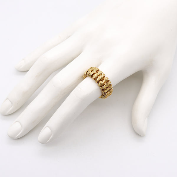 *Roberto Coin Iconic Appassionata Braided Ring in solid 18 kt Yellow Gold