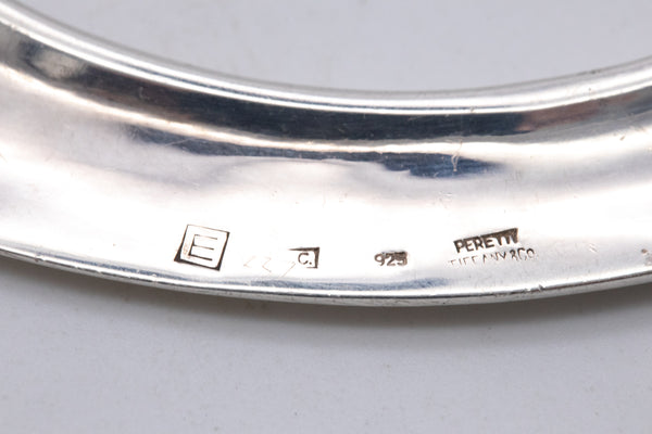*Tiffany & Co. 1980 by Elsa Peretti, flying saucer oval bracelet-pendant in solid .925 sterling silver
