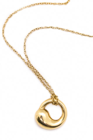 TIFFANY & CO.  18 KT ELSA PERETTI ETERNAL CIRCLE NECKLACE