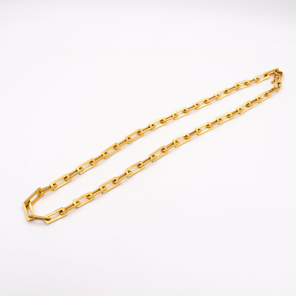 *Modernist 1970 Geometric links Chain in solid 18 kt Yellow Gold