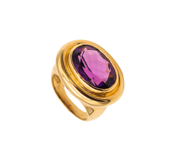 Tiffany Co. By Paloma Picasso Cocktail Ring In 18Kt Yellow Gold With 9.14 Cts Amethyst