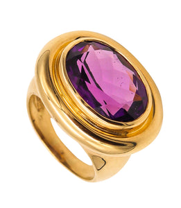 Tiffany Co. By Paloma Picasso Cocktail Ring In 18Kt Yellow Gold With 9.14 Cts Amethyst