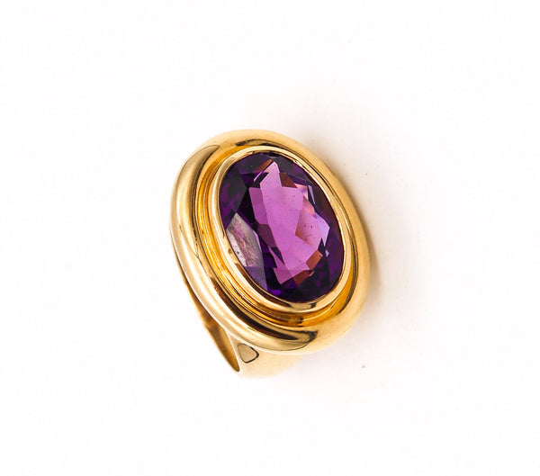 Tiffany Co. By Paloma Picasso Cocktail Ring In 18Kt Yellow Gold With 9.14 Cts Amethyst