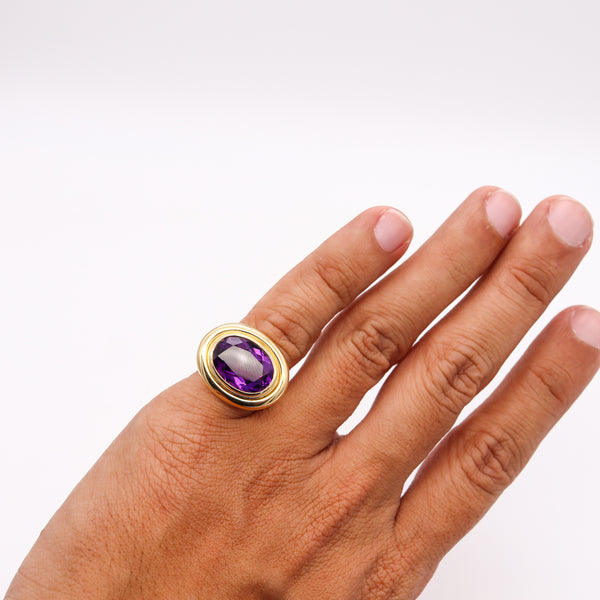 Tiffany Co. By Paloma Picasso Cocktail Ring In 18Kt Yellow Gold With 9.14 Cts Amethyst