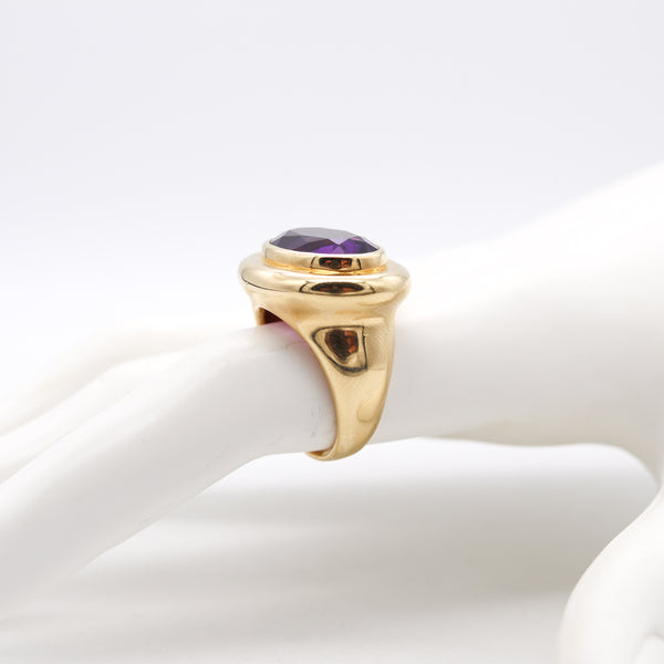 Tiffany Co. By Paloma Picasso Cocktail Ring In 18Kt Yellow Gold With 9.14 Cts Amethyst