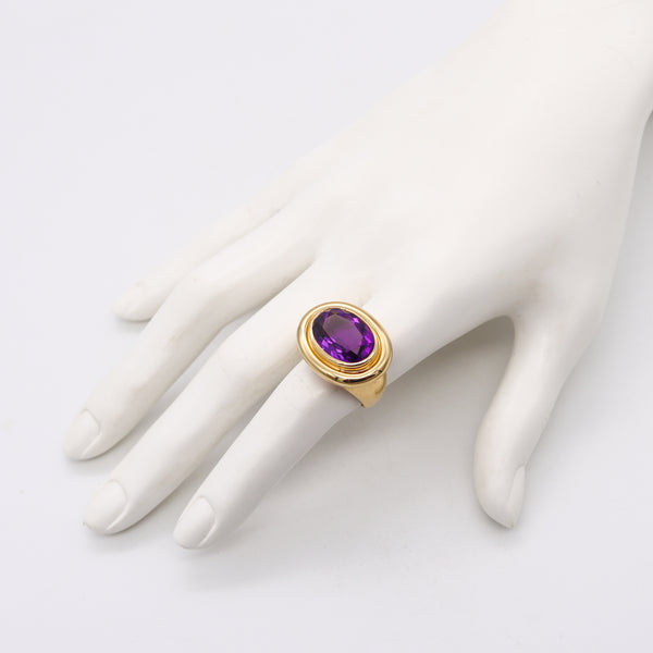 Tiffany Co. By Paloma Picasso Cocktail Ring In 18Kt Yellow Gold With 9.14 Cts Amethyst