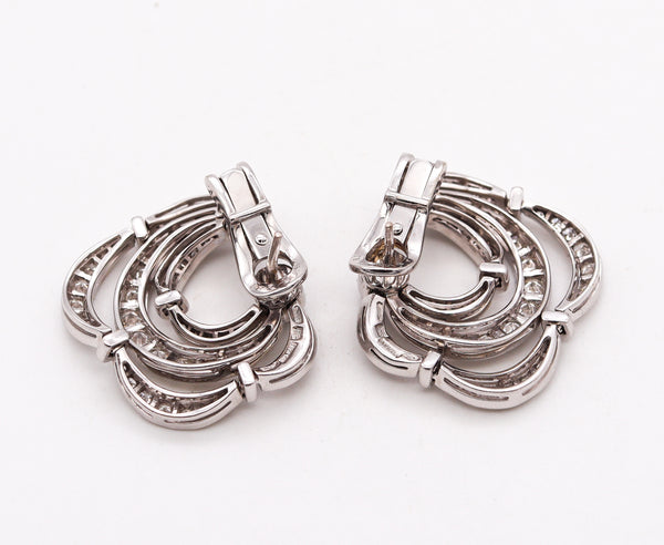 Bvlgari Roma Clips Earrings In 18Kt White Gold With 5.76 Cts In VS Diamonds