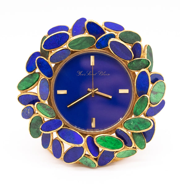 AGUSTIN JULIA-PLANA 1960'S PENDANT WATCH IN 18 KT GOLD WITH JADEITE AND LAPIS