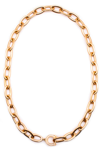 CARTIER PARIS 18 KT ROSE GOLD C DE CARTIER NECKLACE WITH VVS DIAMONDS