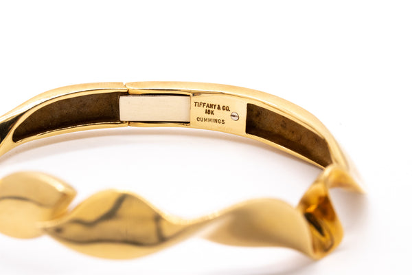 *Tiffany & Co 1980 by Angela Cummings Rare organic Calla lily bracelet in solid 18 kt yellow gold
