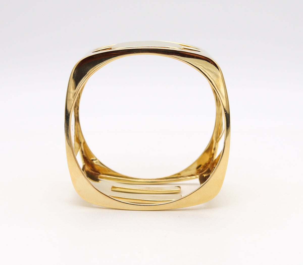 *Tiffany & Co. By Donald Claflin LOVE Bangle 18Kt Gold Vermeil In Soli ...
