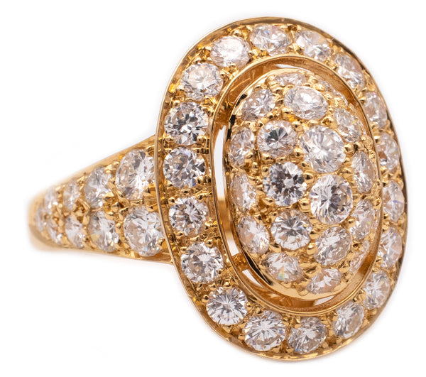 CARTIER PARIS 18 KT YELLOW GOLD RING WITH 2.24 Cts OF DIAMONDS