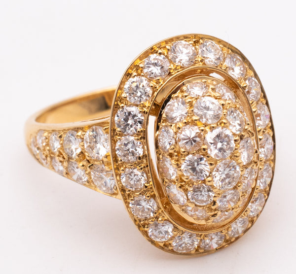 CARTIER PARIS 18 KT YELLOW GOLD RING WITH 2.24 Cts OF DIAMONDS