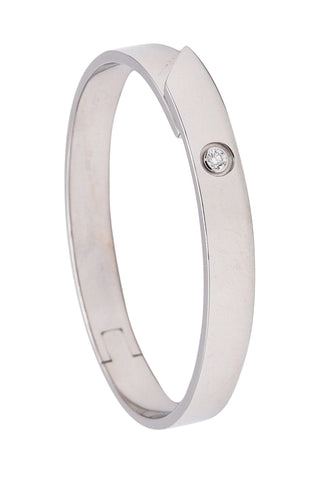 Cartier Paris Anniversary Bangle Bracelet In 18Kt White Gold With 1 VS Diamonds