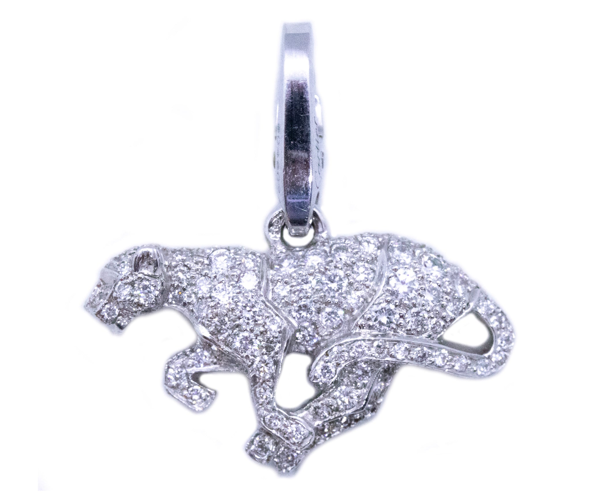 CARTIER PARIS 18 KT PANTHERE PENDANT WITH 1.35 Cts DIAMONDS