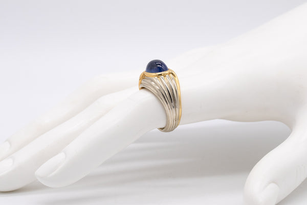 *Bvlgari Roma Cocktail ring in two tones of 18 kt gold with a 4.35 cts Ceylon sapphire