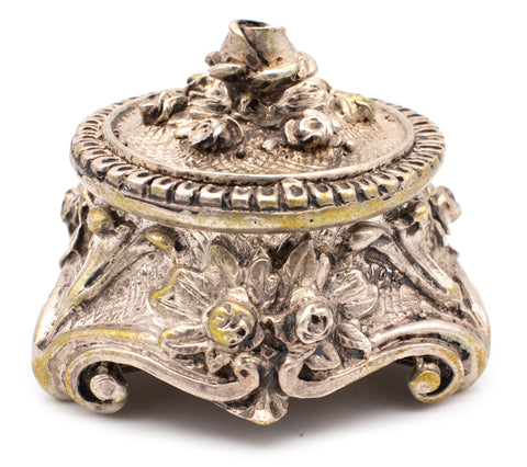 ITALIAN 1930 NEO CLASSIC STERLING SILVER PRETTY INKWELL