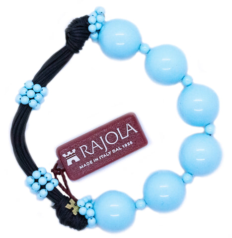 RAJOLA ITALY BLUE TURQUOISE BEADS ADJUSTABLE BRACELET