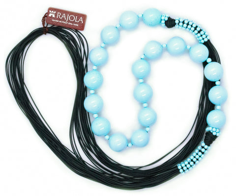 RAJOLA ITALY BLUE TURQUOISE BEADS NECKLACE