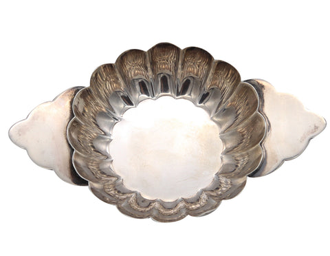 *Bulgari Roma 1960 Salt Cellar scalloped Dish in solid .925 Sterling Silver