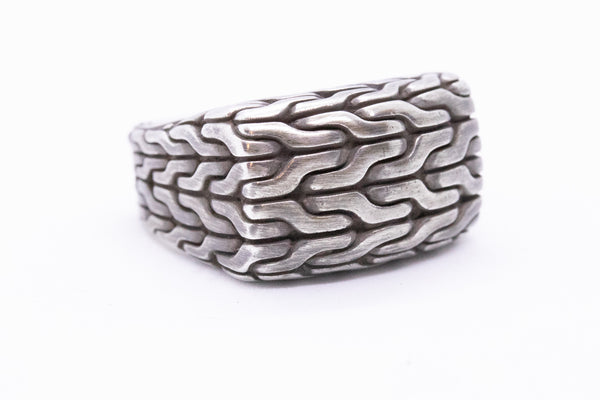 JOHN HARDY CHAINED STYLE MEN'S RING STERLING SILVER .925 BRAND NEW