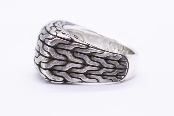 JOHN HARDY CHAINED STYLE MEN'S RING STERLING SILVER .925 BRAND NEW