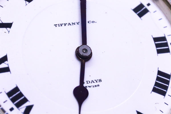 TIFFANY & Co. 1920 TRAVEL POCKET WATCH 8 DAYS STERLING SILVER CASE