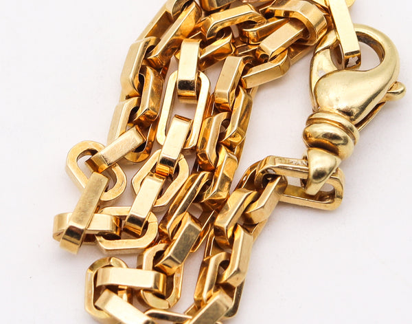 Tiffany And Co. Modernist Fancy Links Bracelet In Solid 18Kt Yellow Gold