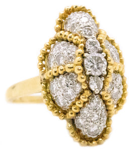 HAMMERMAN BROTHERS 18 KT COCKTAIL RING WITH 2.46 Ctw DIAMONDS