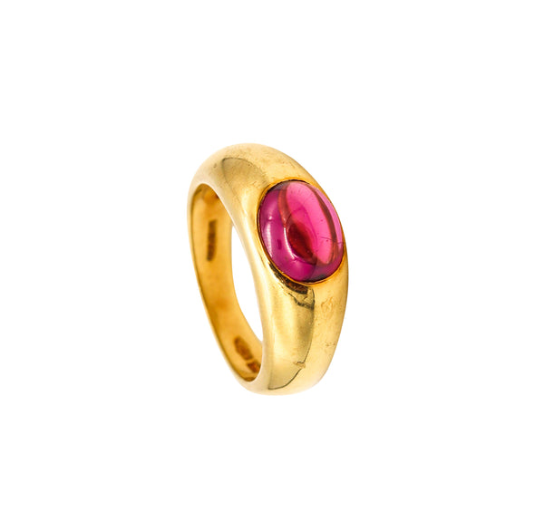 *Tiffany & Co Ring Band in 18 kt Yellow Gold With Oval 2.06 Cts Pink Tourmaline