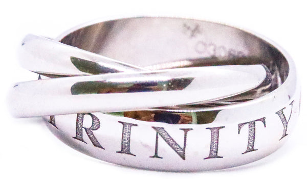 CARTIER "AMOUR ET TRINITY" RING 18 KT WHITE GOLD NIB