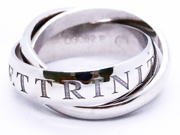 CARTIER "AMOUR ET TRINITY" RING 18 KT WHITE GOLD NIB
