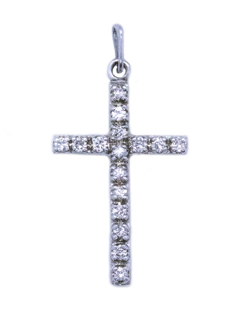CROSS 18 KT GOLD WITH 0.96 Ctw DIAMONDS