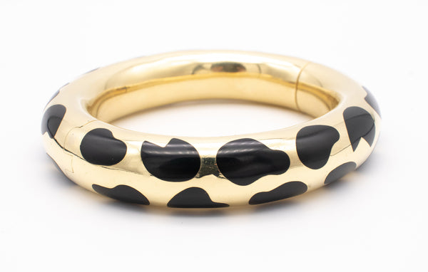 TIFFANY & CO BY ANGELA CUMMINGS 18 KT ALLURE BANGLE WITH BLACK JADE
