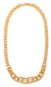 *Buccellati Milano Hawaii collection 18 kt yellow gold circles links necklace