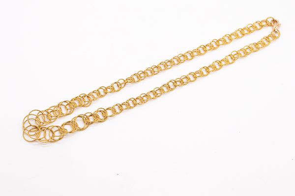 *Buccellati Milano Hawaii collection 18 kt yellow gold circles links necklace